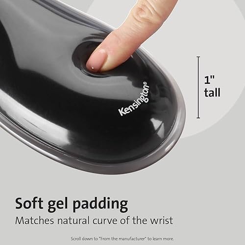 Kensington Mousepad and Wrist Rest, Gel, 11-2/5Wx17-7/10 Lx1-7/10 H,GY (KMW52500) Each Gray Keyboard Wrist Rest + Mouse Pad