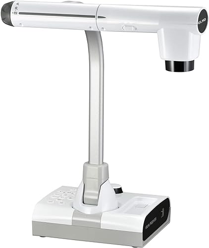 Elmo 1379 Model TT-12W STEM-CAM Visual Presenter, Document Camera with 192x Zoom (12x Optical + 16x Digital), 1/2.3 CMOS Sensor, 3.4 Megapixel, 30 Fps, HDMI in & Out, RGB, USB, Ethernet, Wi-Fi