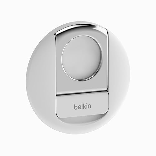 Belkin iPhone MagSafe Camera Mount for MacBook, iPhone Continuity Camera Mount, Turn iPhone to Webcam, Compatible with MacBook Pro, Air, iPhone 15, iPhone 14, iPhone 13, iPhone 12 - White, 1 count