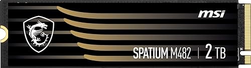 MSI Gaming SPATIUM M482 PCIe 4.0 NVMe M.2 2TB Internal SSD (PCIe