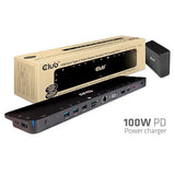 Club 3D CSV-1564W100 USB Gen1 Type-C Triple Display Smart PD3.0 Charging Dock with 100-Watt Power Supply