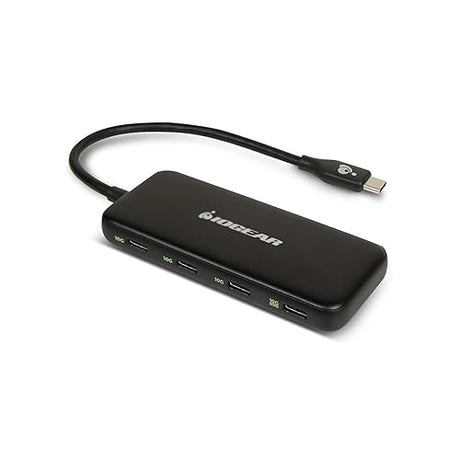 IOGEAR 4 Port USB-C Hub, USB 3.2 Gen 2, 10Gbps, 100W Power Delivery, High Speed Data Transfer, Windows, macOS, GUH3C4C