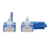TRIPP LITE Right Angle Cat6 Ethernet Cable, Gigabit Molded Slim UTP Network Patch Cable, Blue, 7 ft. (N204-S07-BL-RA)