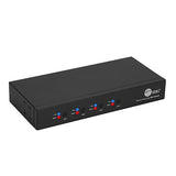 SIIG 4-Port Quad Computers Keyboard and Mouse Roaming Control Switch with USB 2.0 Hub, KM Switch, Support Windows, Mac and Linux Switch Button, Hotkeys,TAA Compliant (JU-SW4311-S1)