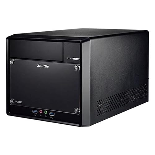 Shuttle XPC Cube SH510R4 Mini Barebone PC Intel H510 Supports 125W 11th/10th Gen Rocket Lake/Comet Lake CPU No RAM No HDD/SSD No CPU No OS 300W80 Plus Bronze Flex PSU,Black