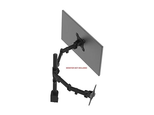 Monoprice 116246 Essential Dual Monitor Articulating Arm Desk Mount, Black