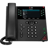 Poly VVX 450 12-Line IP Phone and PoE-Enabled - Corded - Corded - Wall Mountable, Desktop - Black - VoIP - 4.3 - 2 x Network (RJ-45) - PoE Ports