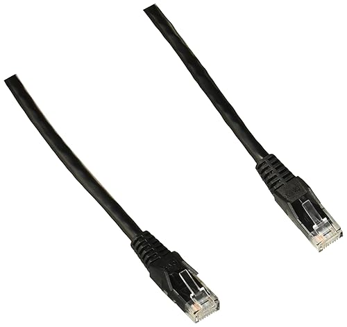 Tripp Lite N201-075-BK Cat6 Gigabit Ethernet Snagless Molded Patch Cable 24 AWG 550MHz Premium UTP, Black, RJ45 M/M 75' 75-ft. Black