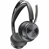 Poly Voyager Focus 2 Microsoft Teams Certified USBC-C Headset + USB-C/A Adapter TAA - Microsoft Teams Certification - Google Assistant, Siri - Stereo - USB Type C - Wired/Wireless - Bluetooth - 298.6