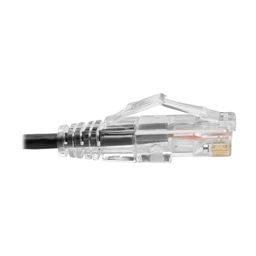 Tripp Lite Cat6 Gigabit Patch Cable, RJ45 M/M, Gigabit, Snagless, UTP, Molded, Slim, Black, 10 ft. (N201-S10-BK) Black 10 ft.