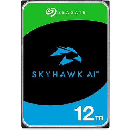 Seagate Skyhawk AI SATA III 3.5 Internal Hard Drive - 12TB, 512MB Cache