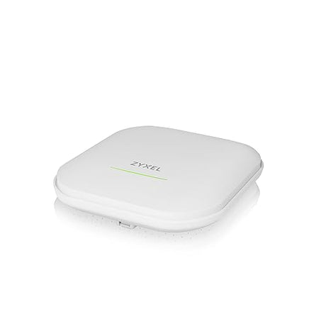 Zyxel WiFi 6E AXE5400 2.5G Multi-Gigabit Business AP | Bandflex 2.4Ghz and 5Ghz or 6Ghz Operation | 1 GbE Passthru| Mesh, Seamless Roaming, Captive Portal | Hybrid Cloud | POE+ Support | NWA220AX-6E