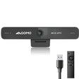 QOMO 4K Webcam ePTZ Conference Camera with Microphone, Ai Face Tracking,120°FOV Computer Camera,USB Plug and Play Webcam for Mac/PC/Laptop, Zoom/Skype/Facetime/Google Meet/Video Conferencing