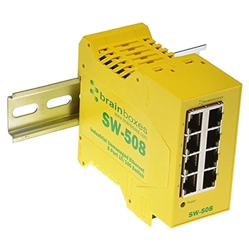 Brainboxes Industrial Ethernet 8 Port Switch Din Rail Mountable Components Other SW-508