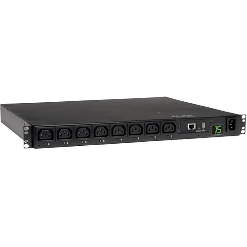 Tripp Lite PDUMH15HVNET Power Distribution Unit Metered PDU 208V 8 Outlets 15 Amp Web Card Auto Transfer Switching Switched