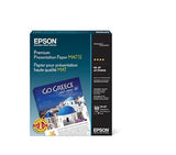 Epson Premium Matte Presentation Paper, 45 Lbs., 8 X 10, 50 Sheets/Pack