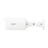 HANWHA ANO-L7012R Wisenet IR Bullet Camera, White; 4MP Resolution; 1/3 CMOS Sensor; IR Visibility Up to 65.6 feet; Micro SD/SDHC/SDXC Onboard Memory Slot Up to 128GB; IP66; Fixed Focus