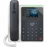 Poly Edge E220 IP Phone - Corded - Corded - Bluetooth - Desktop, Wall Mountable - Black - VoIP - 2 x Network (RJ-45) - PoE Ports