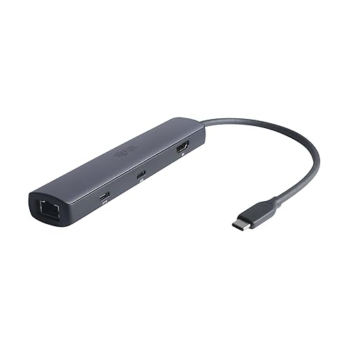 Tripp Lite USB C Hub 6-in-1 Multiport Adapter, 8K HDMI, USB C Port 100W PD Charging + 10 Gbps Data, 1 Gbps Ethernet, 2 USB 3.2 Ports, Plug-and-Play for Mac & Windows, 1-Year Warranty (U442-DOCK40-6)