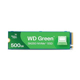 Western Digital 500GB WD Green SN350 NVMe Internal SSD Solid State Drive - Gen3 PCIe, M.2 2280, Up to 2,400 MB/s - WDS500G2G0C