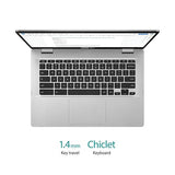 ASUS ChromeBook/SILVER/14.0 FHD non-Touch/N4020/4GB/Intel UMA/64GB/Chrome Music