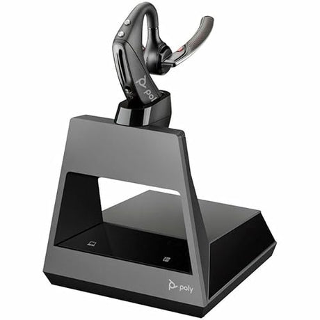 Poly Voyager 5200 Office Headset +USB-C to Micro USB Cable TAA - Alexa - Mono - Wireless - Bluetooth - 98.4 ft - 100 Hz to 20 kHz - On-ear - Monaural - In-ear - MEMS Technology, Omni-directional, Nois