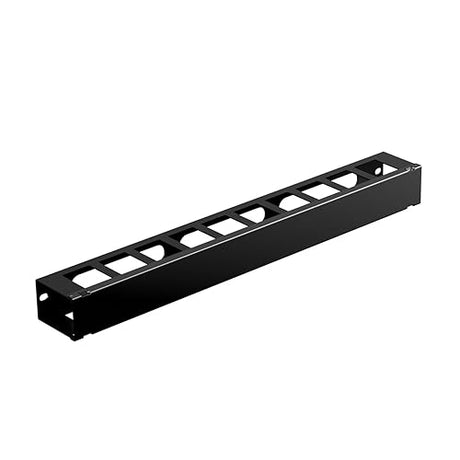 IOGEAR 1U 19 Horizontal Cable Management Duct – Finger Duct with Removable Cover, Metal Construction (GROHD1U)