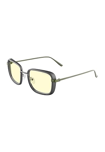 Fallout GUNNAR Gaming, Computer, Blue Light Blocking Glasses – Exclusive Vault 33 Glasses – Patented Lens Technology Gunmetal/Olive Amber