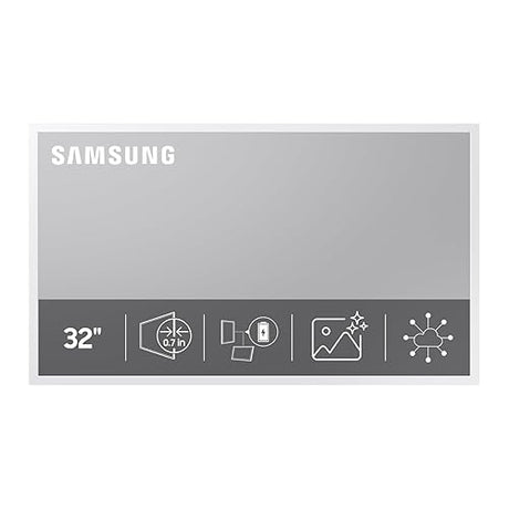 Samsung 32 EMDX Series Color E-Paper QHD Smart Signage, Ultra Thin Lightweight Frame, USB Type-C Compatibility, VXT, Embedded Battery, LH32EMDIBGBXZA