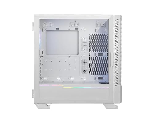 MSI MPG Velox 100R White - Mid-Tower Gaming PC Case - Tempered Glass Side Panel - 4 x 120mm ARGB Fans - Liquid Cooling Support up to 360mm Radiator - Mesh Panel for Optimized Airflow