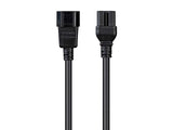 Monoprice Heavy Duty Power Cable - 3 Feet - Black | IEC 60320 C14 to IEC 60320 C15, 14AWG, 15A, Sjt, 100-250V