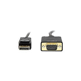 Rocstor Premium 6 Ft Displayport to VGA Cable M/Displayport to VGA Supporting 1920x1200 1080P at 60Hz - DP/VGA Cable - 6 Ft (1.83M) - Gold Platted - 1 X Displayport Digital Audio/Video - 1 X HD15 VGA