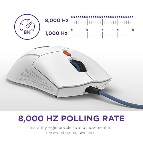 NZXT Lift 2 Symm Starfield Edition - Lightweight Symmetrical Wired Gaming Mouse - 58 g Design - 8K Polling Rate - Optical Switches - 26K DPI Optical Sensor - 100% PTFE Feet - Starfield Design
