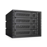 Mediasonic 4 x 3.5” and 2.5” SATA 3 / SAS 2 Hard Drive or SSD to 3 x 5.25-inch Drive Bay Mobile Rack Backplane – Hot-Swap / Removable Tray Design / Metal Construction (HT31-304)