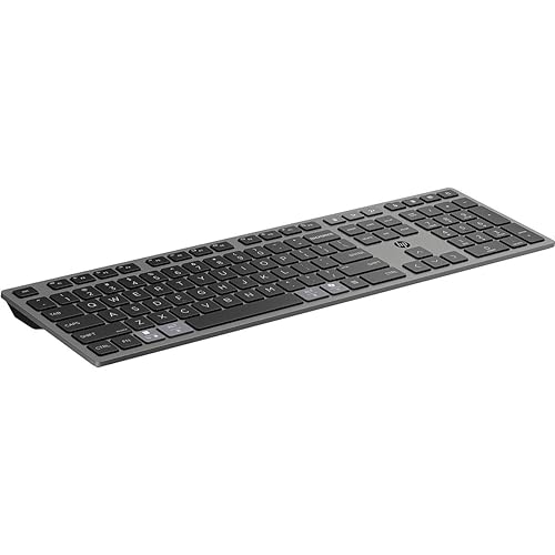 HP 725 Keyboard & Mouse - USB Type A Scissors Wireless Bluetooth/RF 2.40 GHz Keyboard - Nightfall Black - USB Type A Wireless Bluetooth/RF Mouse - Multi Surface - 4000 dpi - 5 Button - Scroll Whee