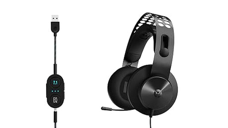 Lenovo Legion H500 PRO 7.1 Surround Sound Gaming Headset, Noise-Cancelling Mic, Memory Foam & PU Leather Earcups, Stainless Steel Headband, PC, PS4, Xbox One, Nintendo Switch, GXD0T69864, Black