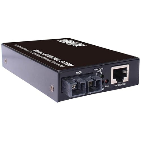 Tripp Lite Network Copper RJ45 Ethernet to Fiber SC Duplex Singlemode Cable Extender Converter, Hardened Housing, 10/100/1000 Mbps, Extend 6.2 Miles / 10 Kilometers, 2-Year Warranty (N785-H01-SCSM) Hardened Housing SC / Singlemode 1310nm