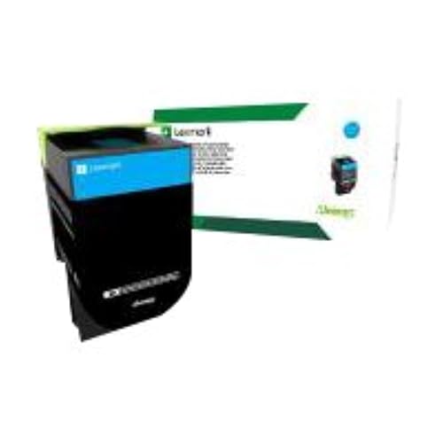 Lexmark Standard Yield Cyan Return Program Toner Cartridge for US Government, 2000 Yield (80C0SCG)