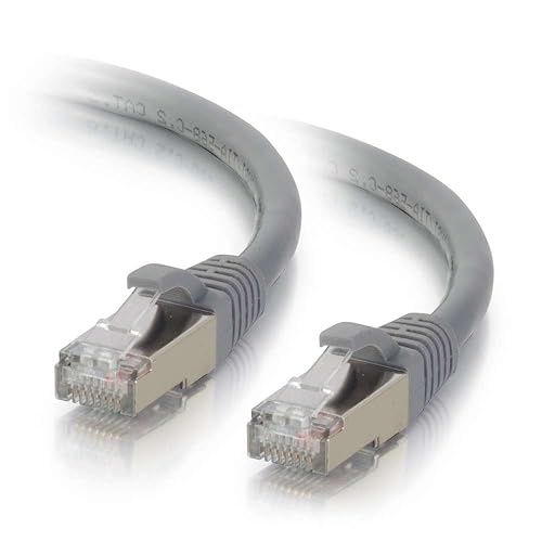 C2G 00783 Cat6 Cable - Snagless Shielded Ethernet Network Patch Cable, Gray (10 Feet, 3.04 Meters) STP 10 Feet Grey