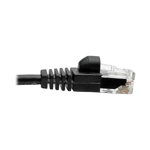 Tripp Lite N261-S06-BK Cat6a Gigabit Snagless Molded Slim UTP Patch Cable Networking M/M Black 6' 6' Black 6-ft.