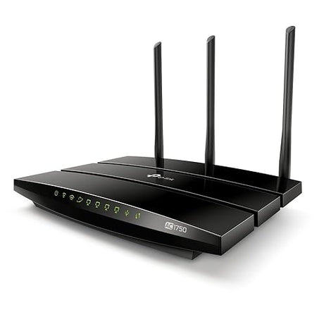 TP-Link AC1750 Dual Band Wireless AC Gigabit Router, 2.4GHz 450Mbps + 5Ghz 1300Mbps, 1 USB 2.0 Port, IPv6, Guest Network, WPS (Archer C7), Black