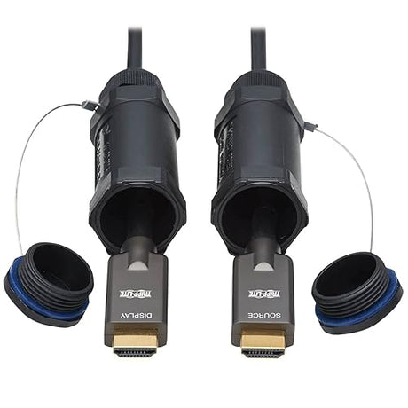 Tripp Lite HDMI Fiber Active Optical Cable Armored Hooded 4K 60Hz M/M 50M (P568FA-50M-W)