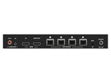 Monoprice Blackbird 4K HDMI 2.0 1x4 Splitter Extender Kit | 18Gbps, HDR, 4K@60Hz, Cat7 with IR, Loop Out, EDID, POC & 4 Receivers, Up to 60 Meter (197ft) 142271