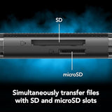 Lexar Dual-Slot USB-A/C Reader, Up to 205MB/s Transfer Speed, Supports SD and microSD Cards (LRW310X-BNBNG)