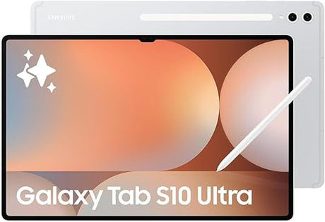 Samsung Galaxy Tab S10 Ultra (1TB+16GB RAM), Galaxy AI, 14.6 Dynamic AMOLED 2X (Vision Booster) 120Hz Display, S-Pen, IP68, Android Tablet, WiFi-7 - Silver (CAD Version & Warranty)