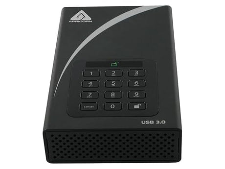 Apricorn Aegis Padlock 4 TB DT 256-bit Encryption USB 3 Hard Drive (ADT-3PL256-4000), Black 4TB