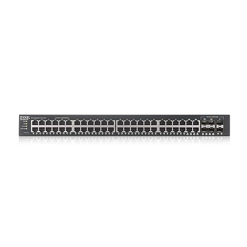 Zyxel 44-Port Gigabit Ethernet Layer 2 Managed Switch with 4 Gigabit Combo Ports + 2 SFP and Hybrid Cloud Mode [GS2220-50]