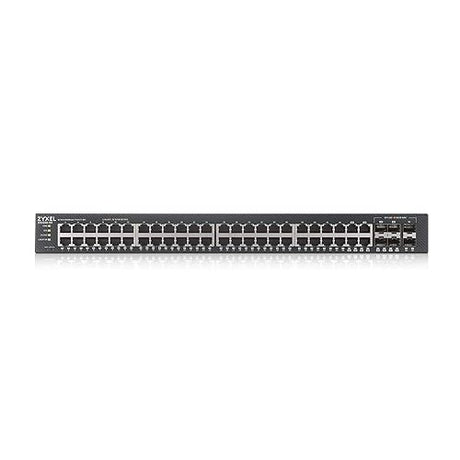 Zyxel 44-Port Gigabit Ethernet Layer 2 Managed Switch with 4 Gigabit Combo Ports + 2 SFP and Hybrid Cloud Mode [GS2220-50]