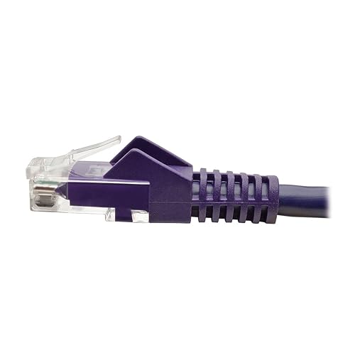Tripp Lite N201-050-PU Cat6 Gigabit Ethernet Snagless Molded Patch Cable 24 AWG 550MHz Premium UTP, Purple, RJ45 M/M 50'