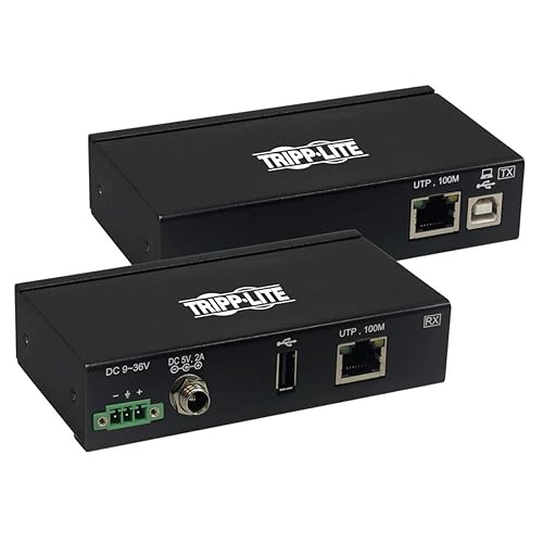 Tripp Lite USB Over Cat6 Extender Industrial 1-Port ESD Protection PoC TAA (B203-101-IND-ER)